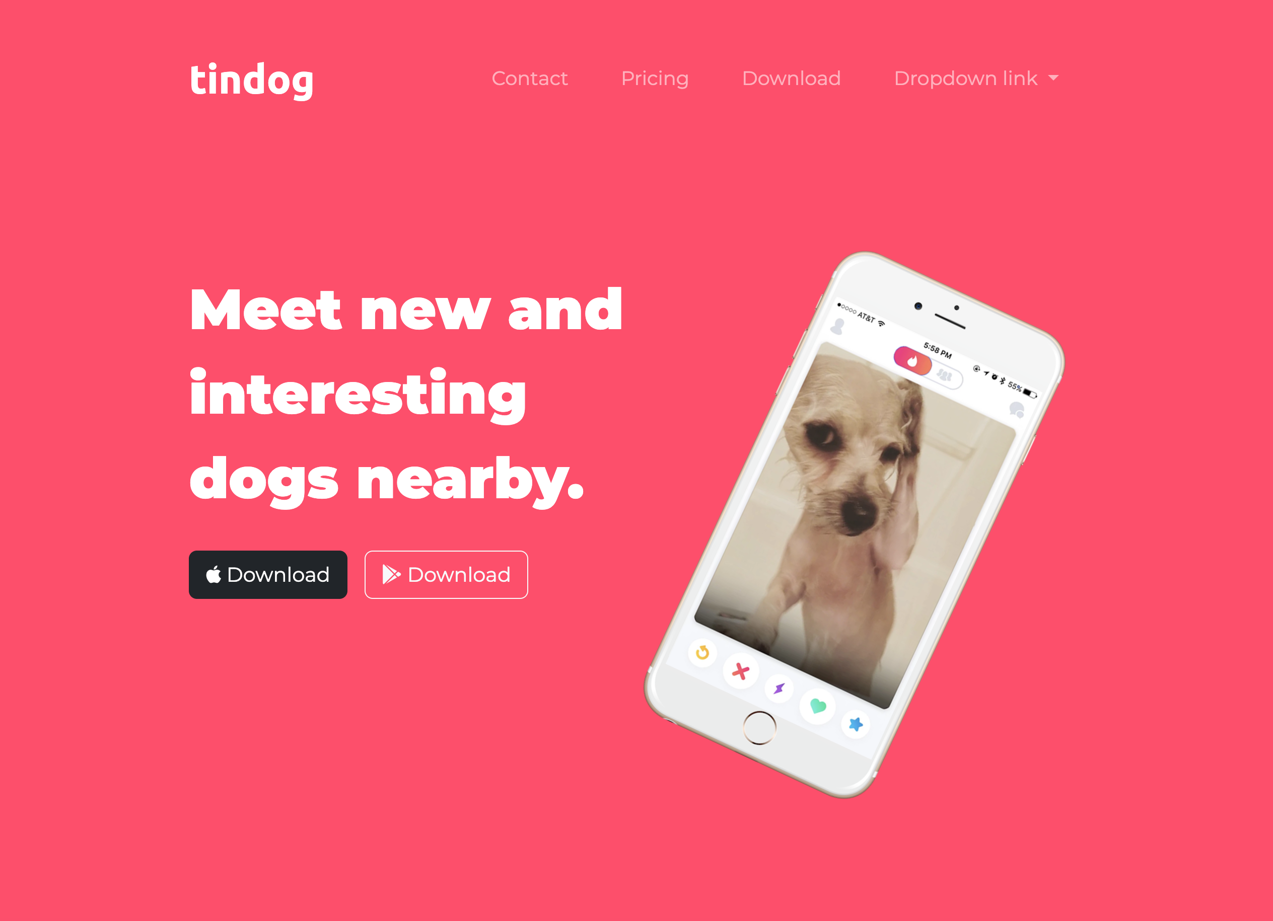 Tindog website image